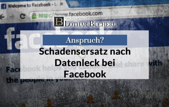 Facebook Datenleck: Jetzt Schadenersatz durchsetzen!